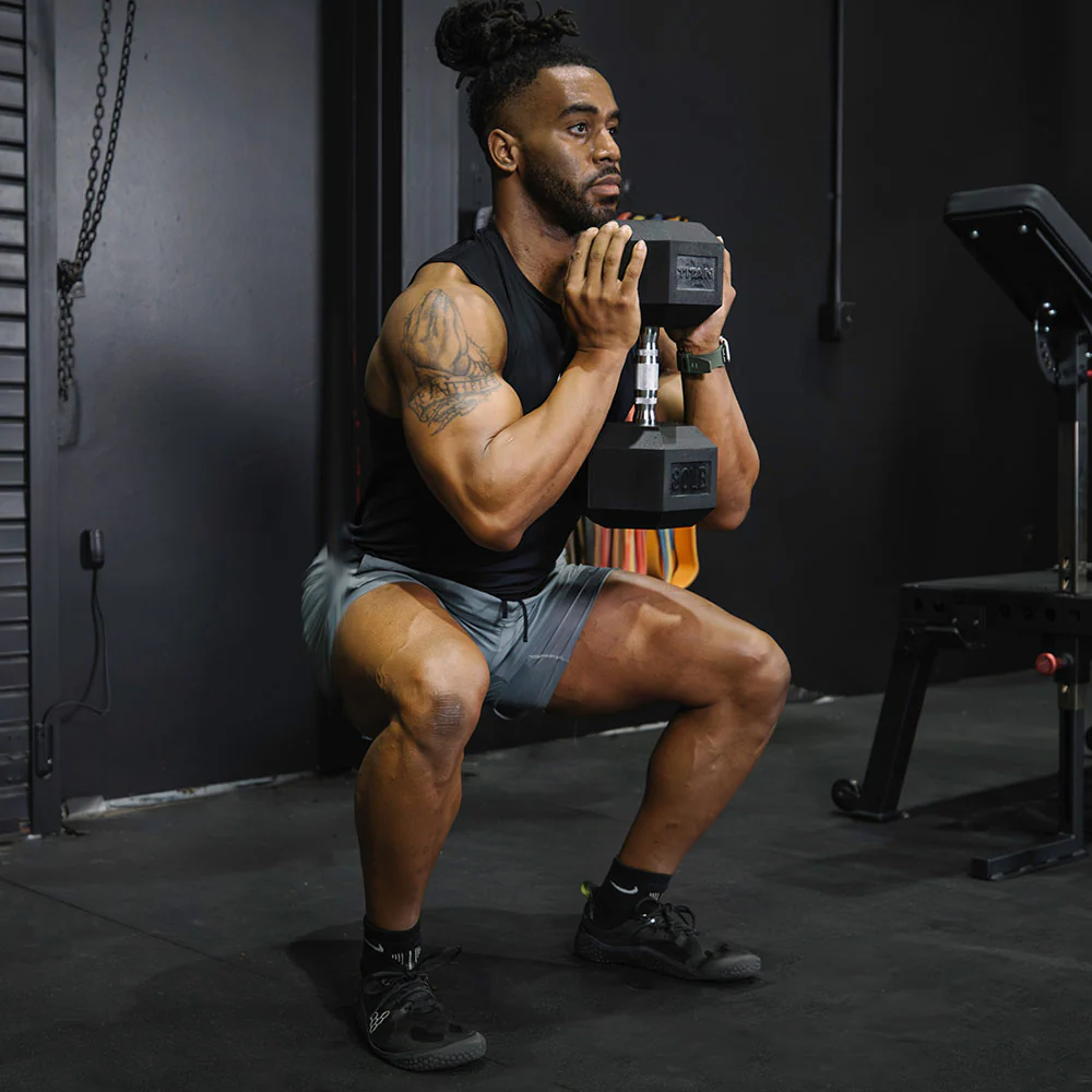 15 LB Rubber Hex Dumbbells - Image 2