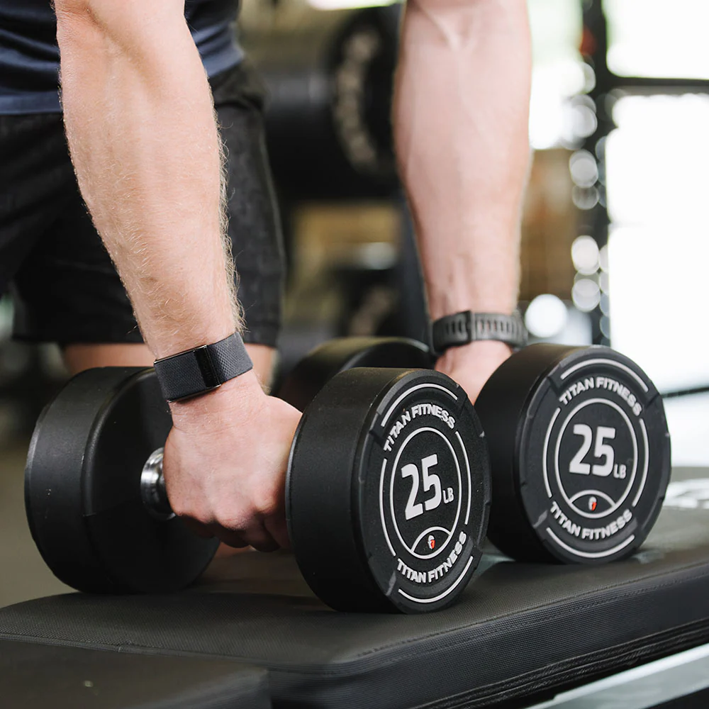 30 LB Pair Round Urethane Dumbbells - Image 7