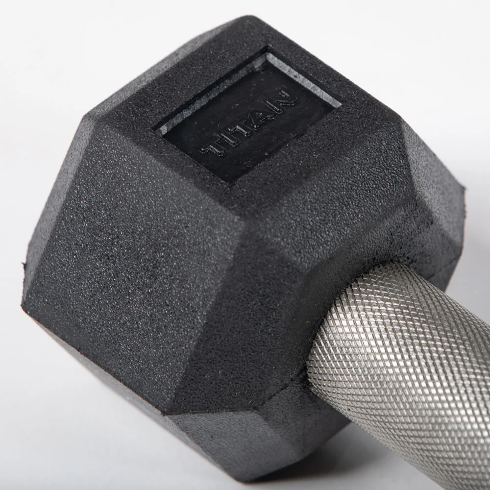 5 LB Straight Stainless Steel Hex Dumbbells - Image 4