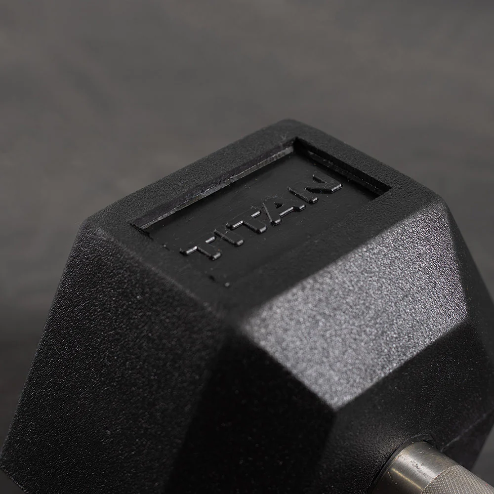 80 LB Straight Stainless Steel Hex Dumbbells - Image 4