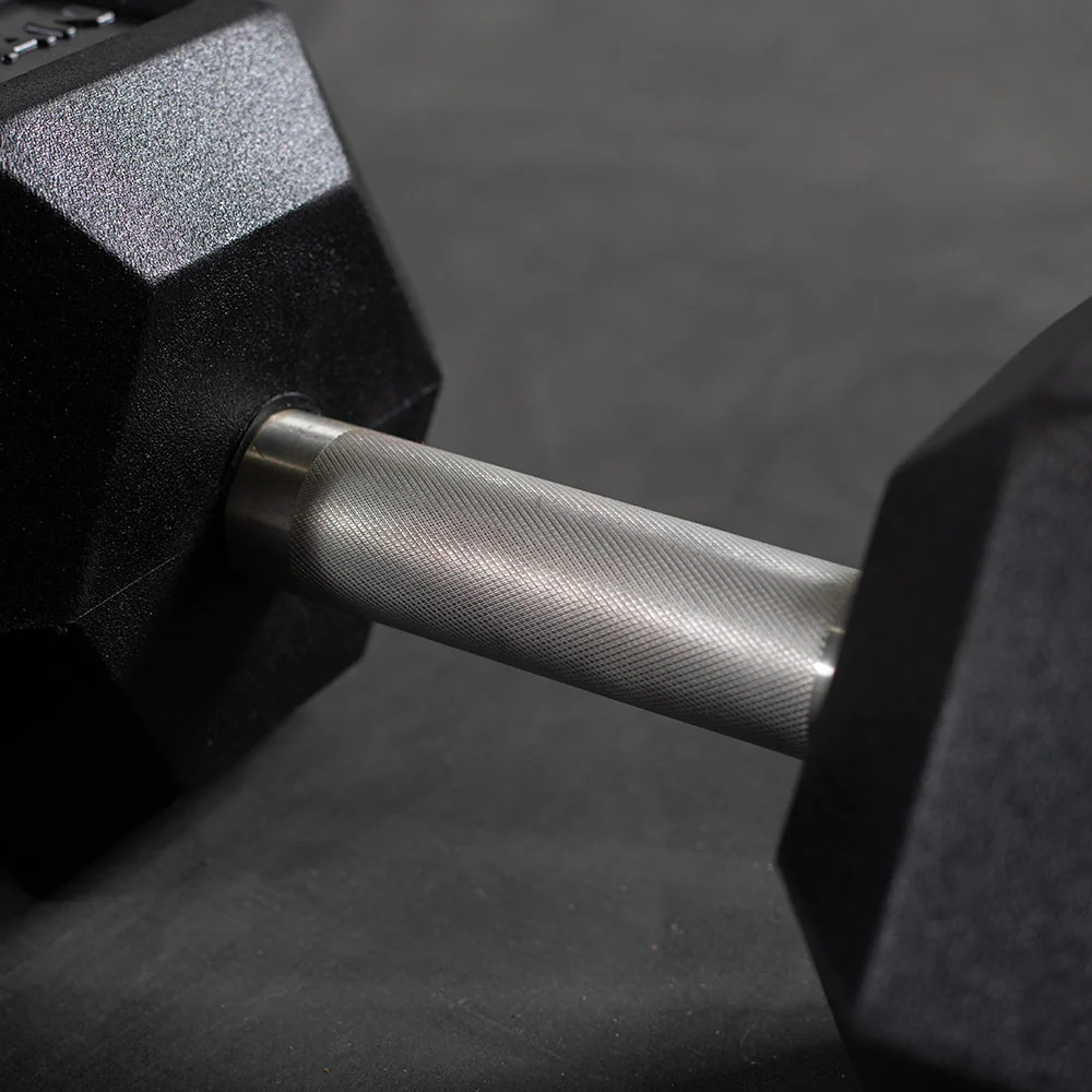 85 LB Straight Stainless Steel Hex Dumbbells - Image 5