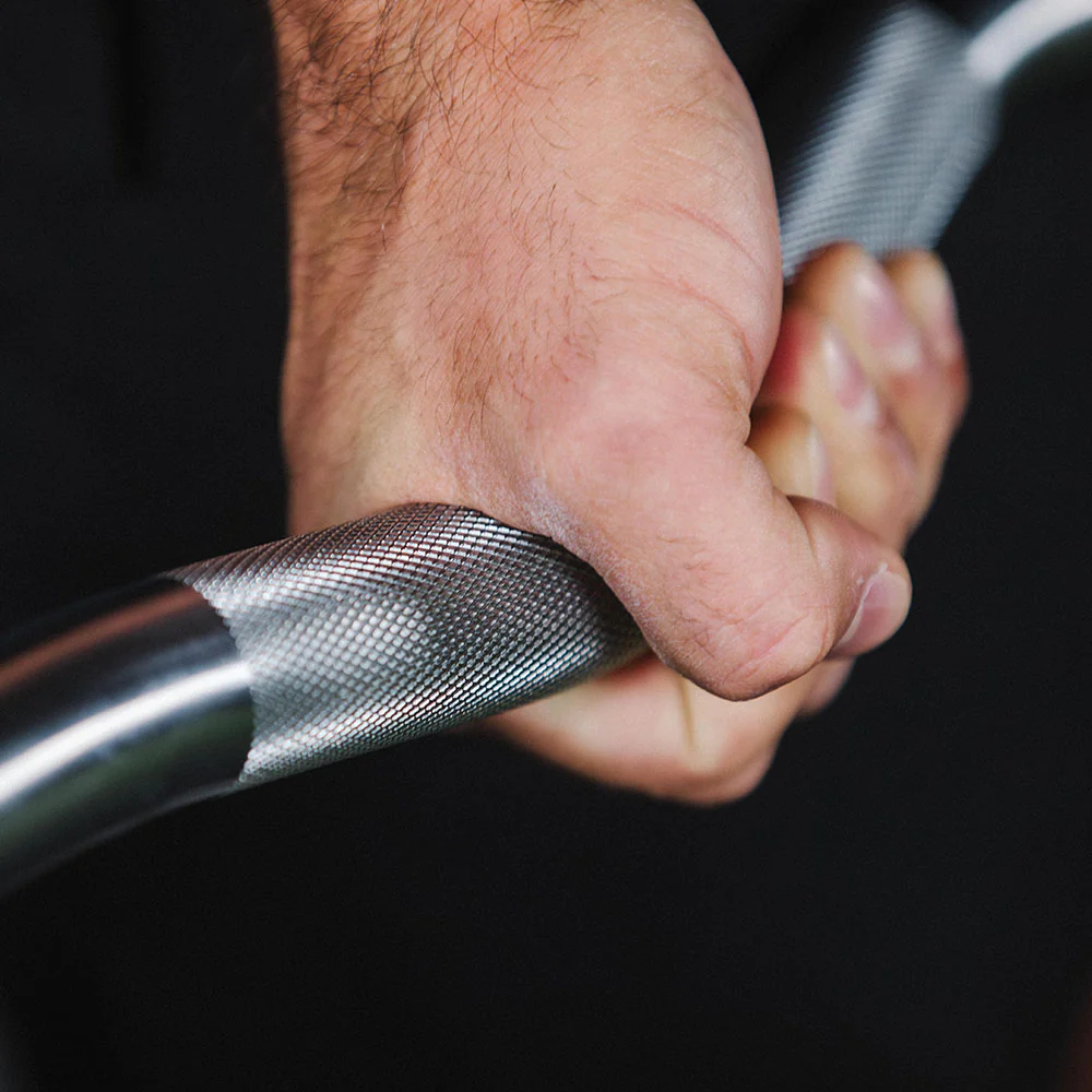 Scratch and Dent, 110 LB EZ Curl Fixed Urethane Barbell - Image 3