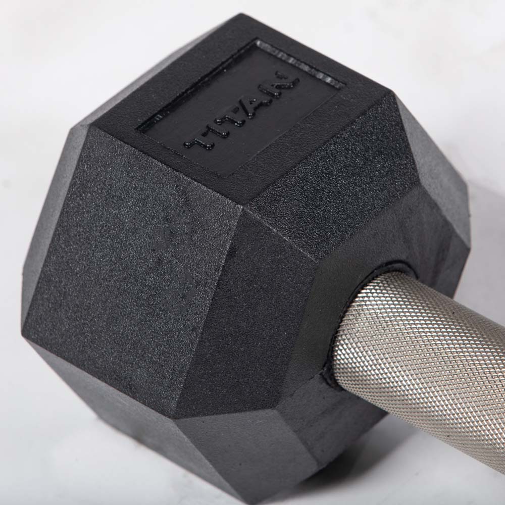 15 LB Straight Stainless Steel Hex Dumbbells - Image 4