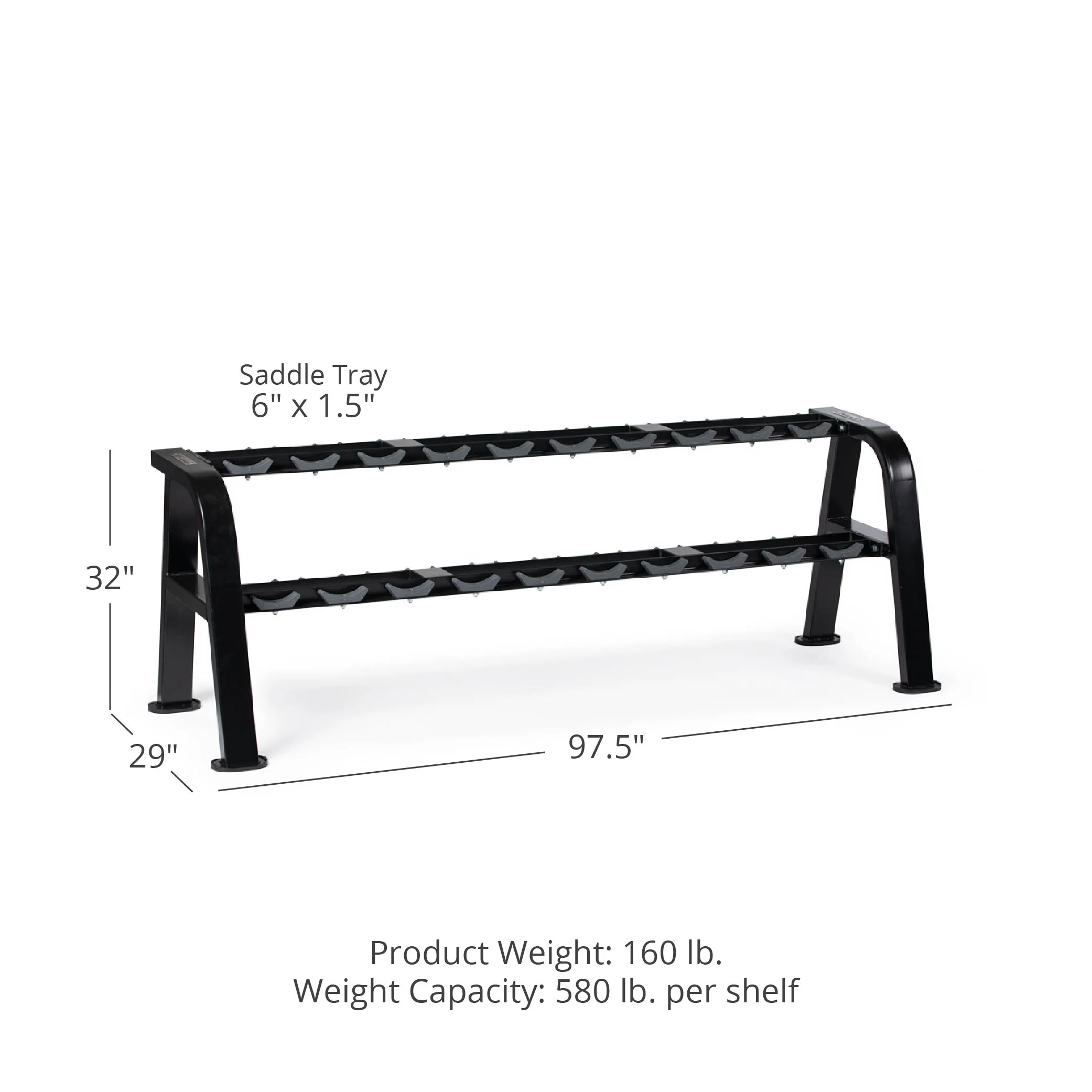 Scratch and Dent, 2 Tier Saddle Dumbbell Rack - Image 10