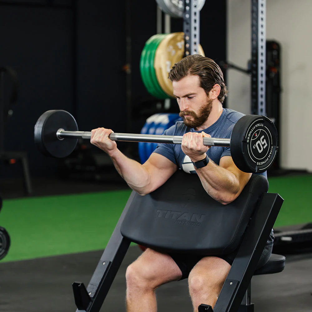 Scratch and Dent, 30 LB Straight Fixed Urethane Barbell - Image 3