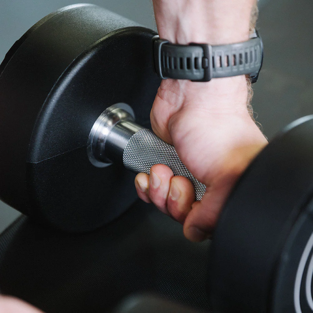 45 LB Pair Round Urethane Dumbbells - Image 6