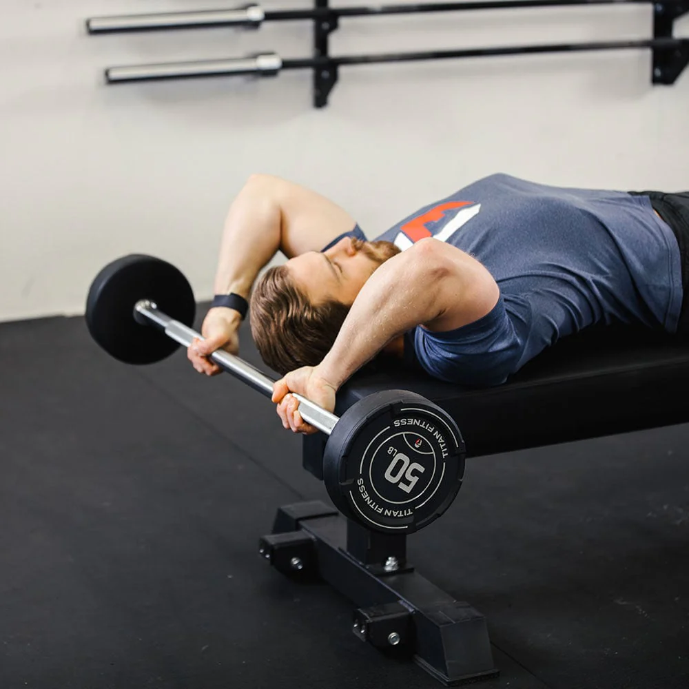80 LB Straight Fixed Urethane Barbell - Image 2
