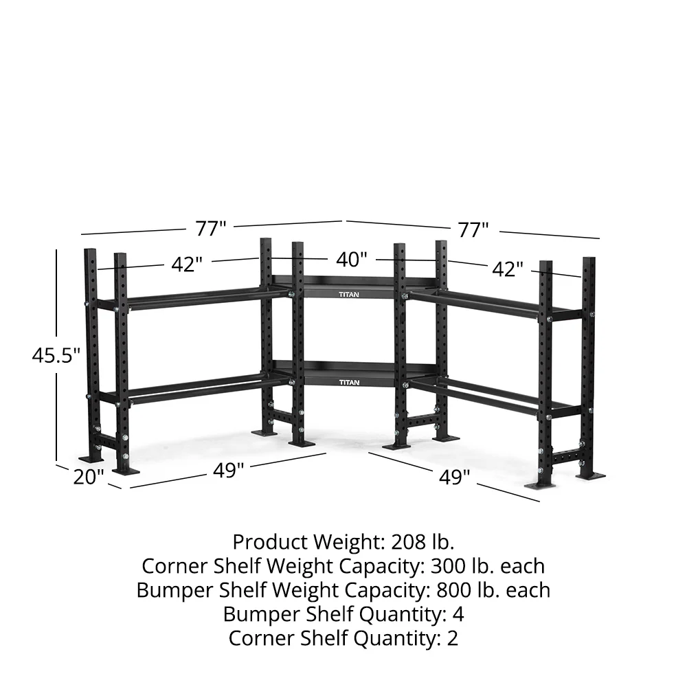 Elite Series Mass Storage System with Bumper Plate & Corner Shelves - Image 10