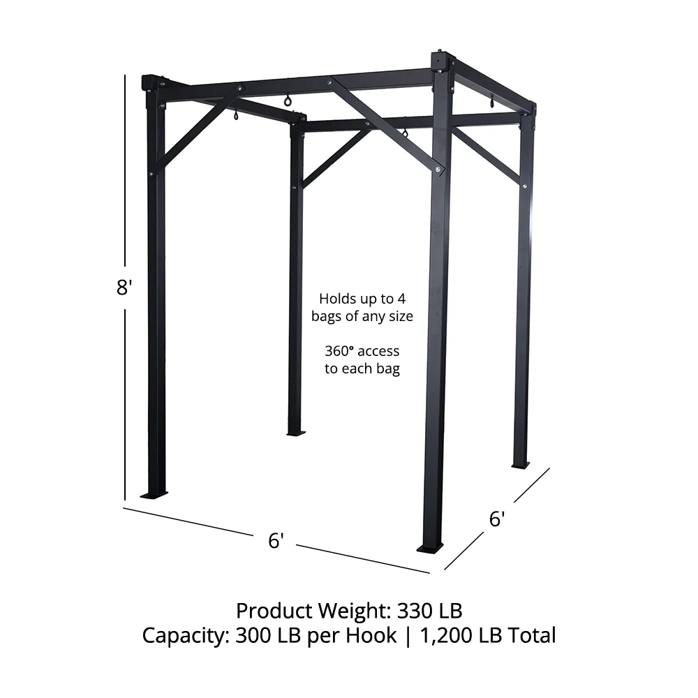 Scratch and Dent, Heavy Bag Boxing Stand - Holds 4 Bags - Image 6