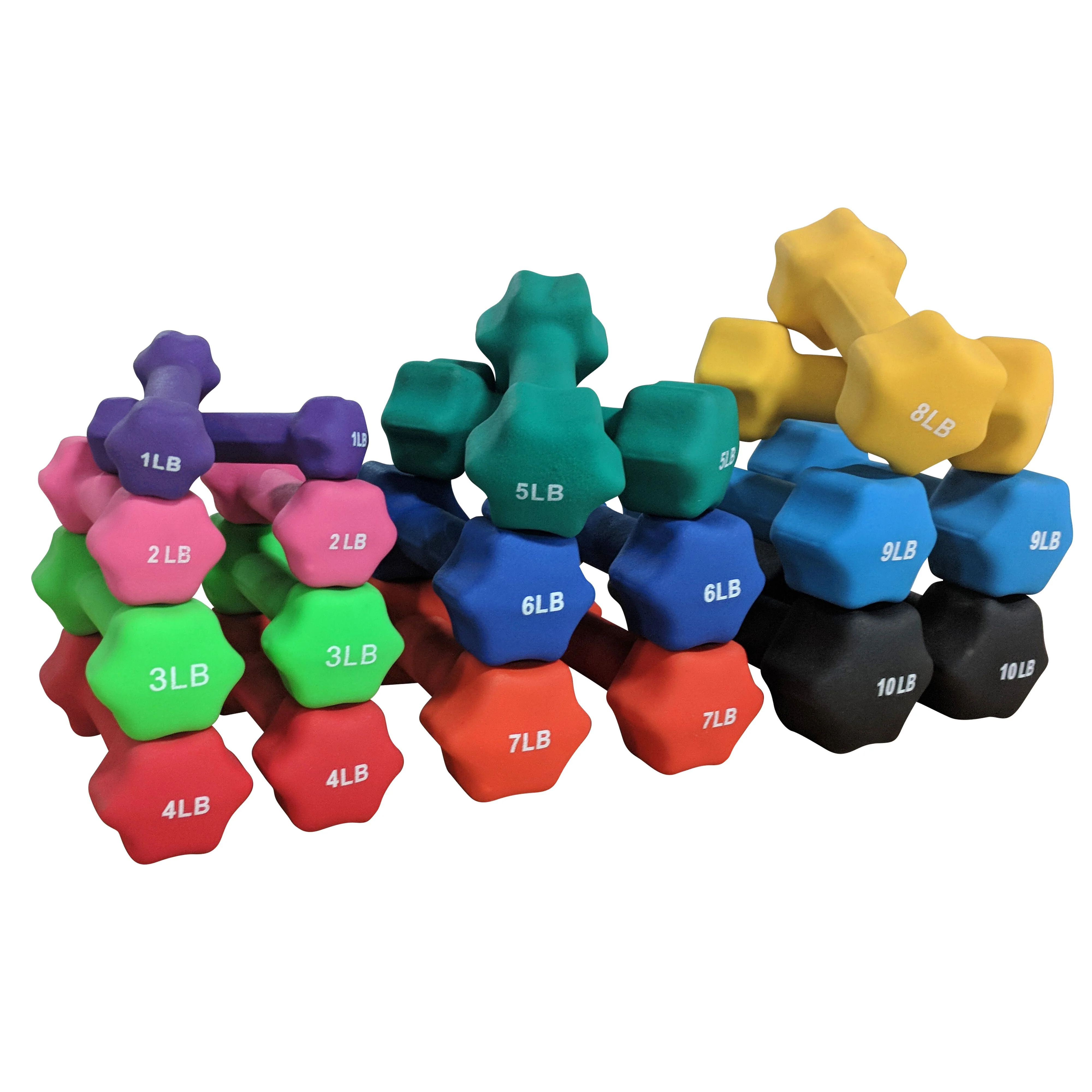 Scratch and Dent, Neoprene Light Weight Dumbbell Set - 8, 9, 10 LB - Image 5
