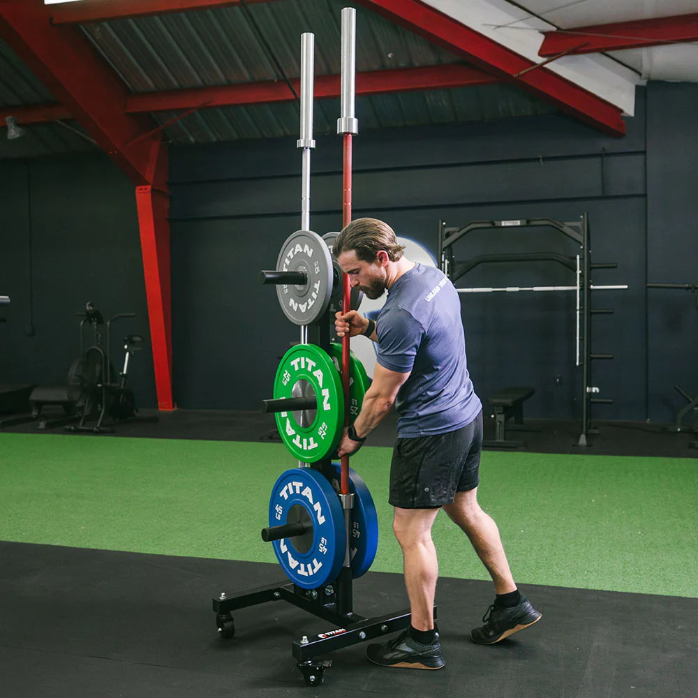 Scratch and Dent, Portable Weight Plate and Barbell Storage Tree - Image 5